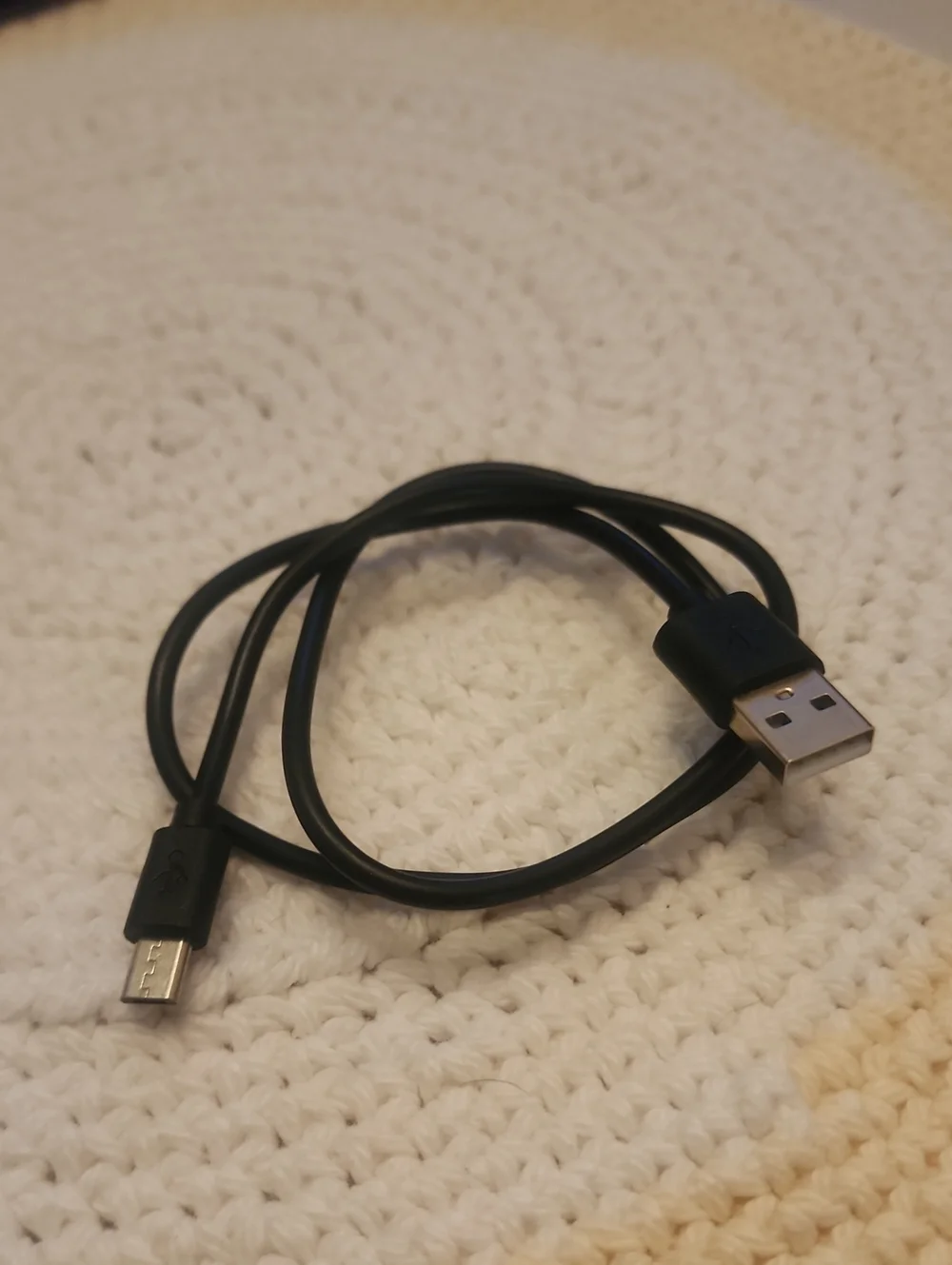 Black Micro USB to USB-A Charging Cable - Universal 12